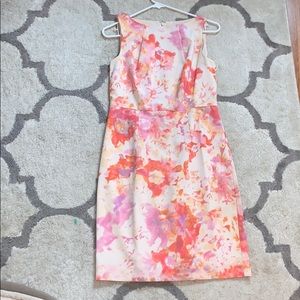 Ann Taylor floral dress size 2 pastel colors
